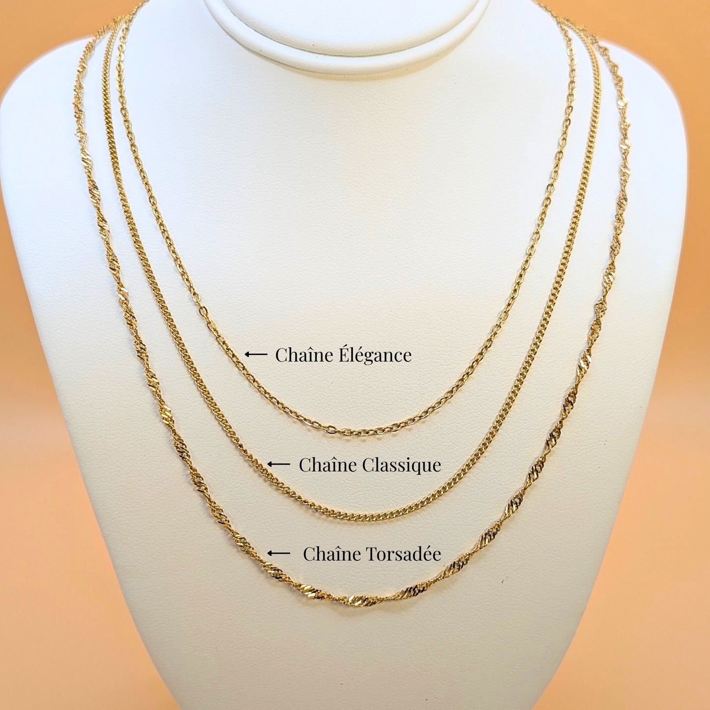 Collier Amadora - Chaîne au choix